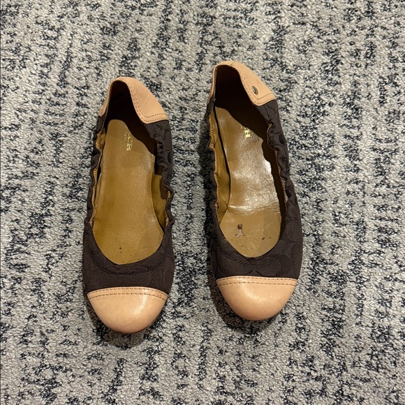 COACH Chic Two-Tone Ballet Flats - Picture 2 of 8